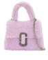 Mini St Marc Top Handle, &pound;140, Handbags, Purple, Shearling, Front view